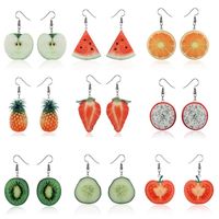 Cute Simple Style Fruit Arylic 3d Print Women's Drop Earrings main image 2