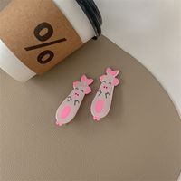 Simple Style Bow Knot Arylic Printing Hair Clip sku image 1
