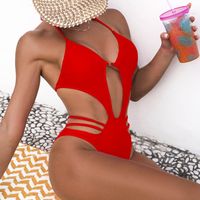 Women's Sexy Solid Color Backless One Piece main image 5