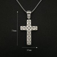 1 Piece Hip-hop Cross Titanium Steel Men's Pendant Necklace main image 4