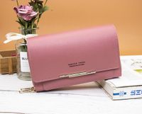 Women's All Seasons Pu Leather Solid Color Fashion Square Magnetic Buckle Phone Wallet sku image 4