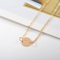 Fashion Geometric Round Pendant Lettering 26 English Letter Bracelets Bracelets Women sku image 7