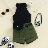 Simple Style Solid Color Cotton Baby Clothing Sets main image 2