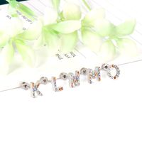Fashion Letter Stainless Steel Inlay Zircon Ear Studs 1 Pair sku image 11