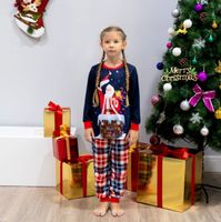 Süß Weihnachtsmann Polyester Hosen-sets Gerade Hosen Familie Passenden Outfits sku image 7