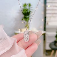 Fashion Deer Sterling Silver Inlay Shell Zircon Pendant Necklace main image 3