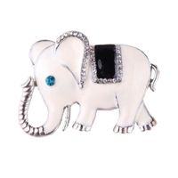 Cute Elephant Alloy Plating Rhinestones Women's Brooches 1 Piece sku image 1