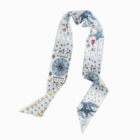 Women's Ethnic Style Star Flower Satin Printing Silk Scarves main image 5