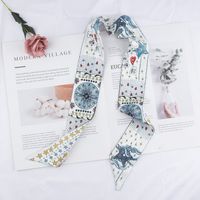 Women's Ethnic Style Star Flower Satin Printing Silk Scarves main image 4