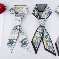 Women's Ethnic Style Star Flower Satin Printing Silk Scarves main image 3