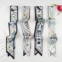 Women's Ethnic Style Star Flower Satin Printing Silk Scarves main image 6