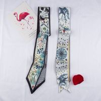 Women's Ethnic Style Star Flower Satin Printing Silk Scarves main image 2