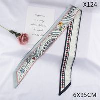 Women's Ethnic Style Star Flower Satin Printing Silk Scarves sku image 6
