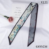 Women's Ethnic Style Star Flower Satin Printing Silk Scarves sku image 1