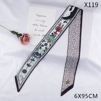 Women's Ethnic Style Star Flower Satin Printing Silk Scarves sku image 2