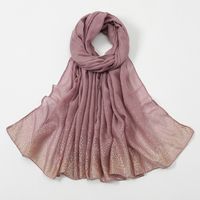 Women's Fashion Solid Color Voile Polyester Printing Cotton Linen Scarves sku image 6