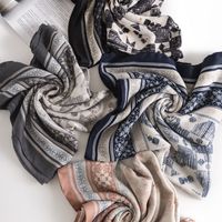 Women's Ethnic Style Printing Polyester Printing Cotton Linen Scarves sku image 5