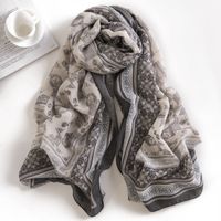 Women's Ethnic Style Printing Polyester Printing Cotton Linen Scarves sku image 3