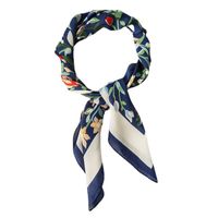Women's Fashion Flower Polyester Printing Silk Scarves main image 5