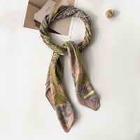 Women's Fashion Leaves Polyester Printing Silk Scarves main image 5