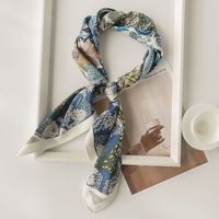 Women's Fashion Leaves Polyester Printing Silk Scarves main image 1