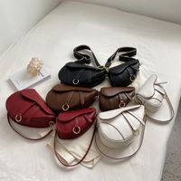 Women's Medium Summer Pu Leather Fashion Saddle Bag main image 6