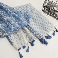 Women's Ethnic Style Feather Cashew Nuts Twill Cotton Cotton And Linen Tassel Cotton Linen Scarves main image 5