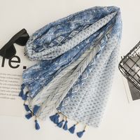 Women's Ethnic Style Feather Cashew Nuts Twill Cotton Cotton And Linen Tassel Cotton Linen Scarves main image 1