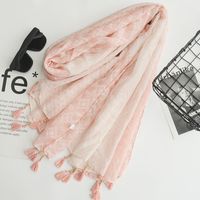 Women's Ethnic Style Feather Cashew Nuts Twill Cotton Cotton And Linen Tassel Cotton Linen Scarves sku image 1