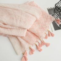Women's Ethnic Style Feather Cashew Nuts Twill Cotton Cotton And Linen Tassel Cotton Linen Scarves main image 3