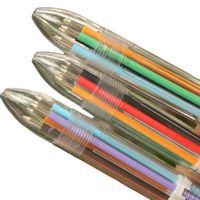 P-0115 Plastic Press Oil Pen Wholesale Gift Pen 6 Color Ballpoint Pen Office Pen main image 4