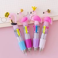 Korean Cute Cartoon Cute Object Head Four-color Mini Color Ballpoint Pen Student Stationery Gifts Wholesale Prizes sku image 4