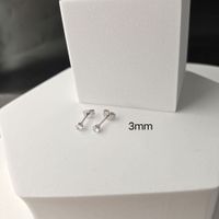 1 Pair Simple Style Crown Metal Titanium Steel Artificial Gemstones Ear Studs sku image 1