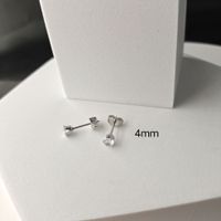 1 Pair Simple Style Crown Metal Titanium Steel Artificial Gemstones Ear Studs sku image 2