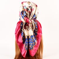 Women's Fashion Printing Satin Printing Silk Scarves main image 6