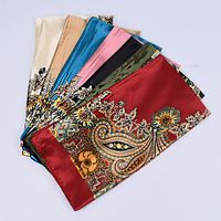 Women's Fashion Flower Satin Printing Silk Scarves main image 5