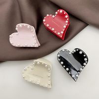 Simple Style Heart Shape Acetic Acid Sheets Handmade Hair Claws 1 Piece main image 5