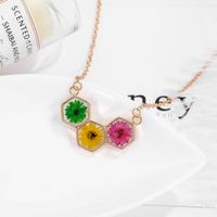 1 Piece Vacation Flower Resin Women's Pendant Necklace sku image 2