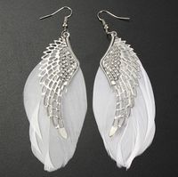 1 Pair Simple Style Wings Alloy Hollow Out Women's Earrings main image 6