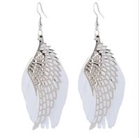 1 Pair Simple Style Wings Alloy Hollow Out Women's Earrings main image 4