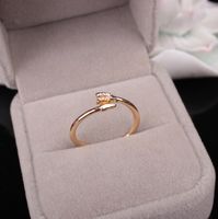 1 Piece Simple Style Solid Color Alloy Plating Women's Rings main image 2