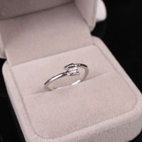 1 Piece Simple Style Solid Color Alloy Plating Women's Rings sku image 2