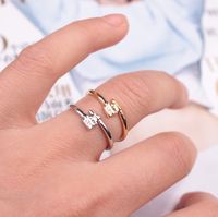 1 Piece Simple Style Solid Color Alloy Plating Women's Rings main image 4
