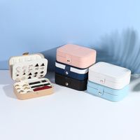 Simple Style Solid Color Pu Leather Wholesale Jewelry Boxes main image 3