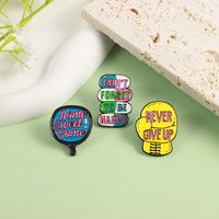Cartoon Style Letter Alloy Unisex Brooches main image 3