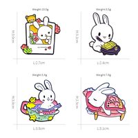 Cartoon Style Rabbit Flower Alloy Enamel Unisex Brooches main image 4