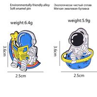 Cartoon Style Clouds Animal Astronaut Alloy Unisex Brooches main image 4