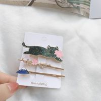 Cute Cat Metal Plating Hair Clip 3 Pieces sku image 11