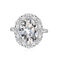 Bright Female Fashion Big Round Zircon Gemstone Inlaid Fancy Ring sku image 5