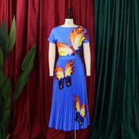 Women's Elegant Butterfly Cotton Blend Polyester Printing Skirt Sets main image 5